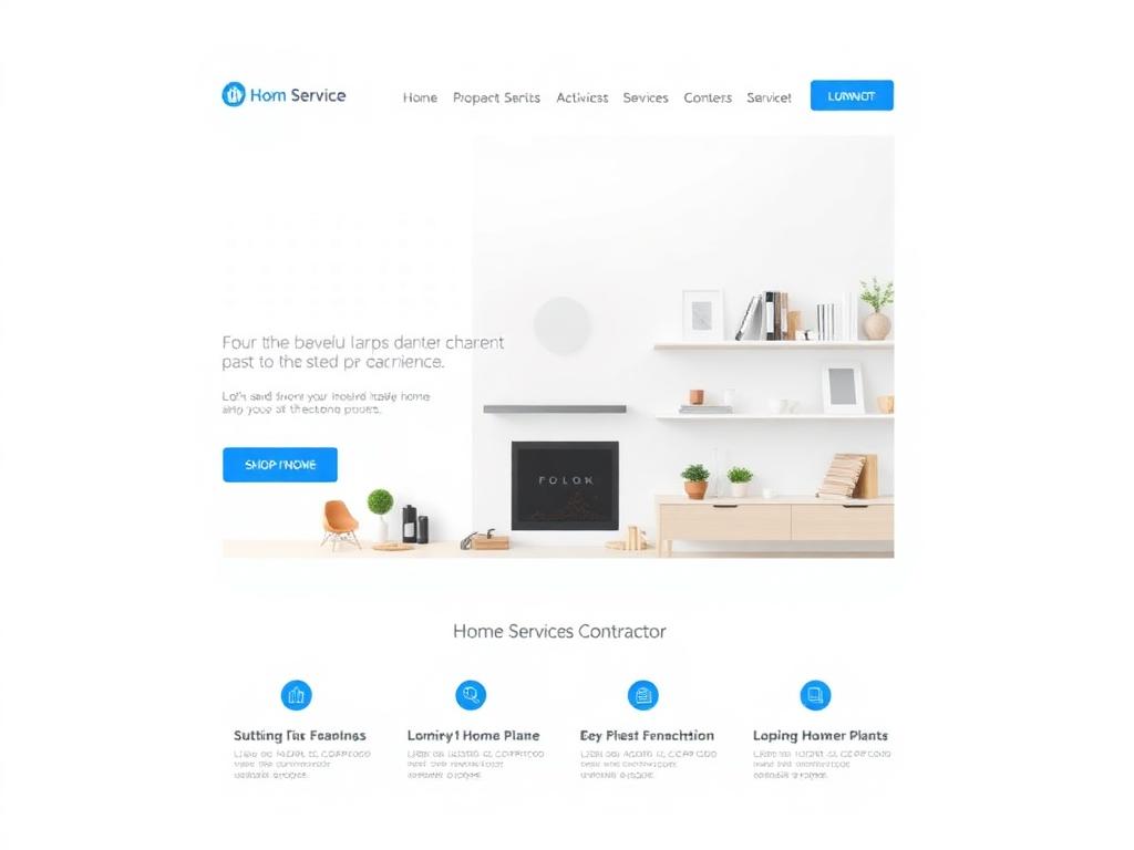 Home Services website design preview