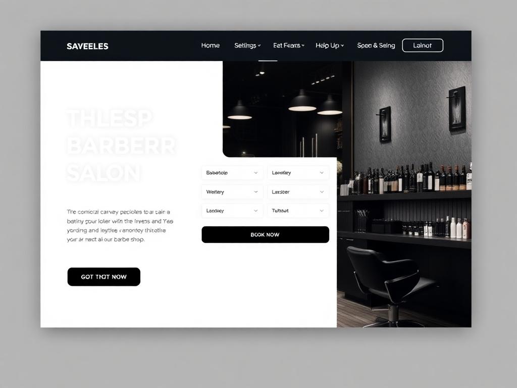 Barbershop & Salon website design preview