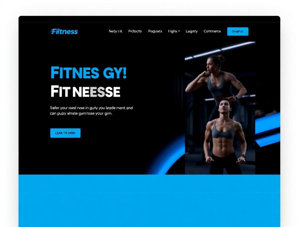 Fitness Studio website design preview